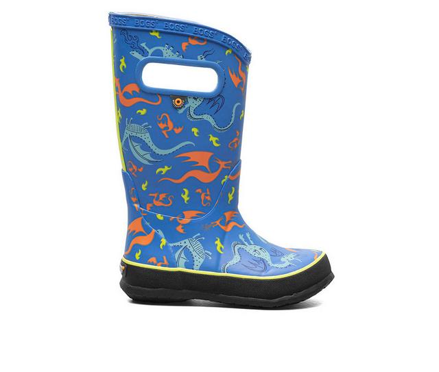 Kids' Bogs Footwear Little Kid & Big Kid Dragons Rain Boots in Blue Multi color