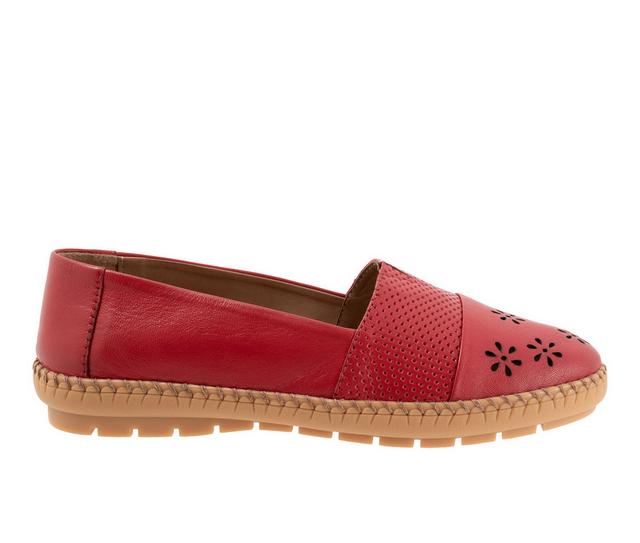Women's Trotters Ruby Perf Loafers in Red color