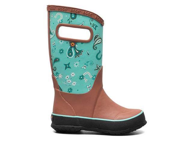 Kids' Bogs Footwear Toddler & Little Kid Western Rain Boots in Turquoise Multi color