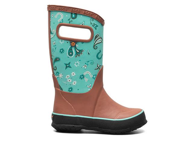Kids' Bogs Footwear Little Kid & Big Kid Western Rain Boots in Turquoise Multi color