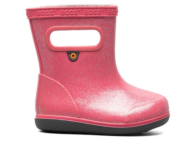 Girls' Bogs Footwear Toddler & Little Kid Skipper II Glitter Rain Boots in Pink color
