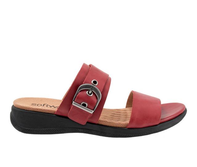 Women's Softwalk Toki Sandals in Dark Red color