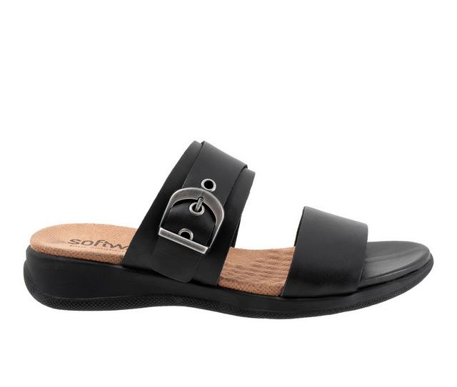 Women's Softwalk Toki Sandals in Black color