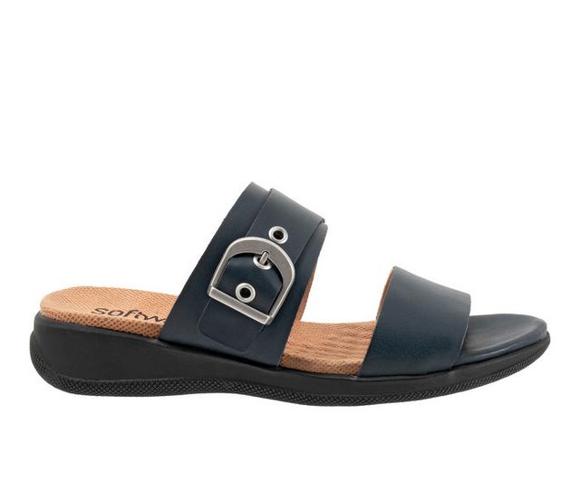 Women's Softwalk Toki Sandals in Navy color