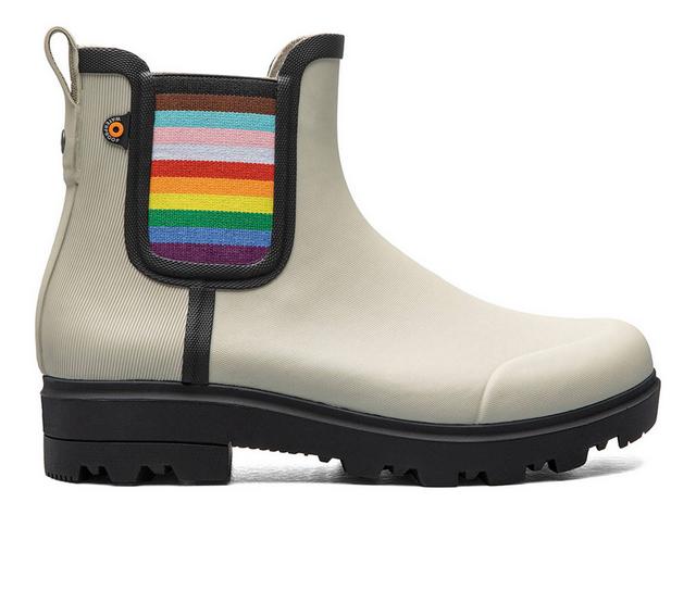 Women's Bogs Footwear Holly Chelsea Rain Boots in White Multi color