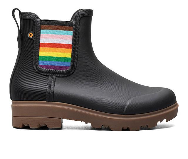 Women's Bogs Footwear Holly Chelsea Rain Boots in Black Multi color