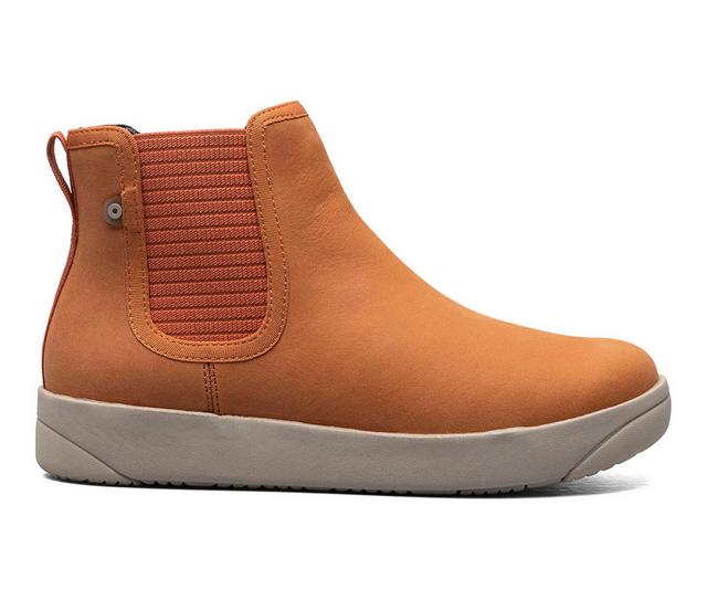 Women's Bogs Footwear Kicker Chelsea Water Resistant Booties in Burnt Orange color