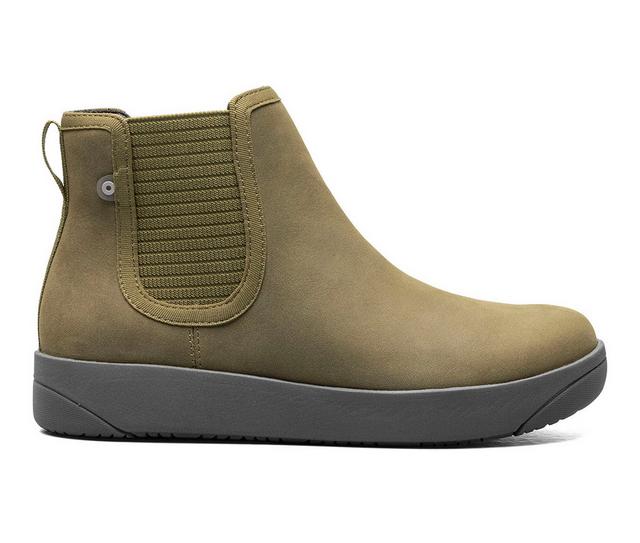 Women's Bogs Footwear Kicker Chelsea Water Resistant Booties in Olive color