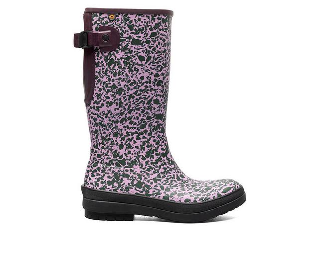 Women's Bogs Footwear Amanda II Tall - Spotty Rain Boots in Burgundy Multi color