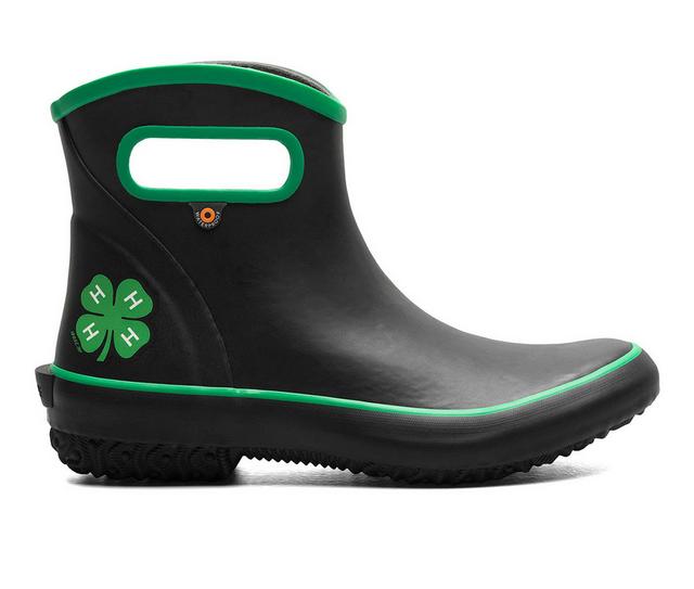 Women's Bogs Footwear Patch Ankle 4H Rain Boots in Black Multi color