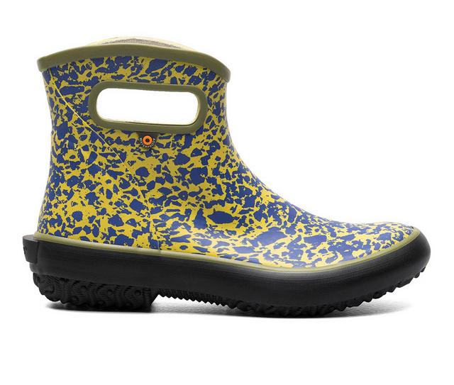 Women's Bogs Footwear Patch Ankle Spotty Rain Boots in Olive Multi color