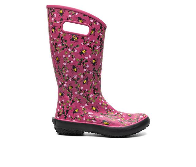 Women's Bogs Footwear Rainboot Bees Rain Boots in Fuchsia color