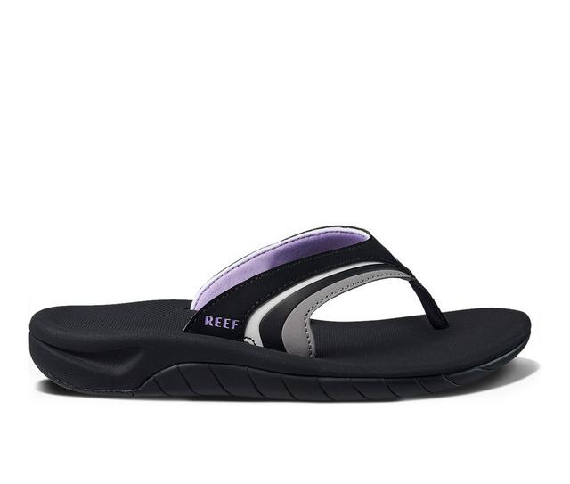 Women's Reef Girls Slap 3 Flip-Flops in Grey/Purple color