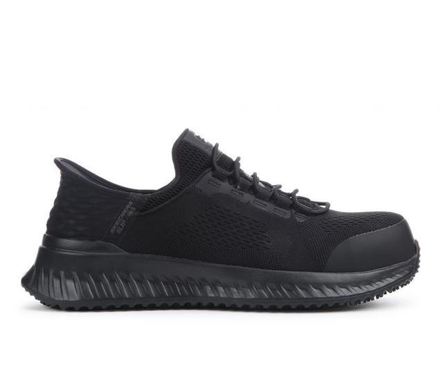 Men's Skechers Work 200206 Tilido Fletchit Work Shoes in BLACK color