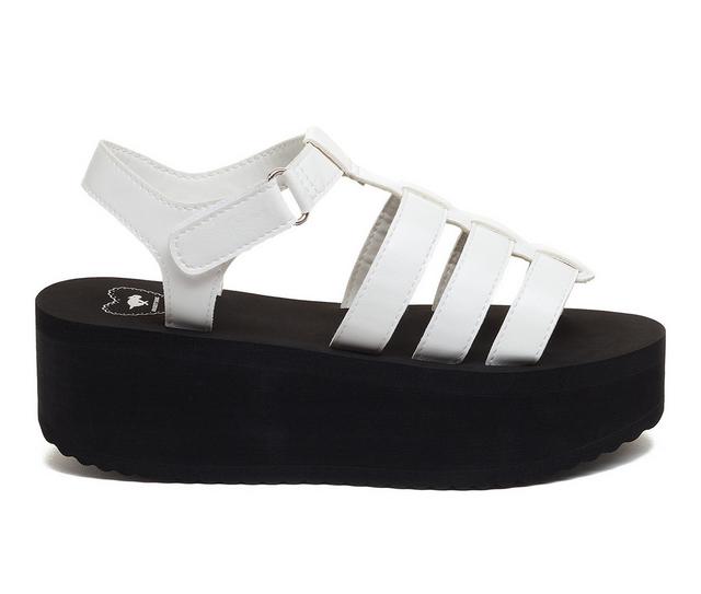 Women's Rocket Dog Helio Wedge Sandals in White color