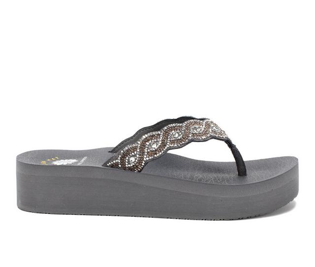 Women's Yellow Box Barbara Platform Flip-Flops in Gray color