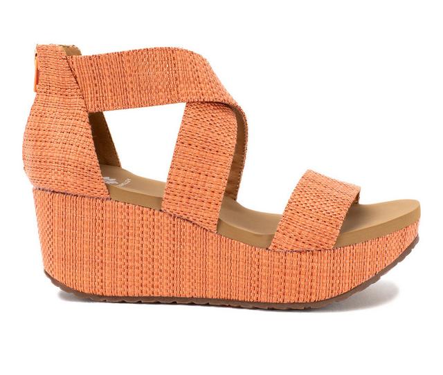 Women's Yellow Box Bronwen Wedge Sandals in Coral color