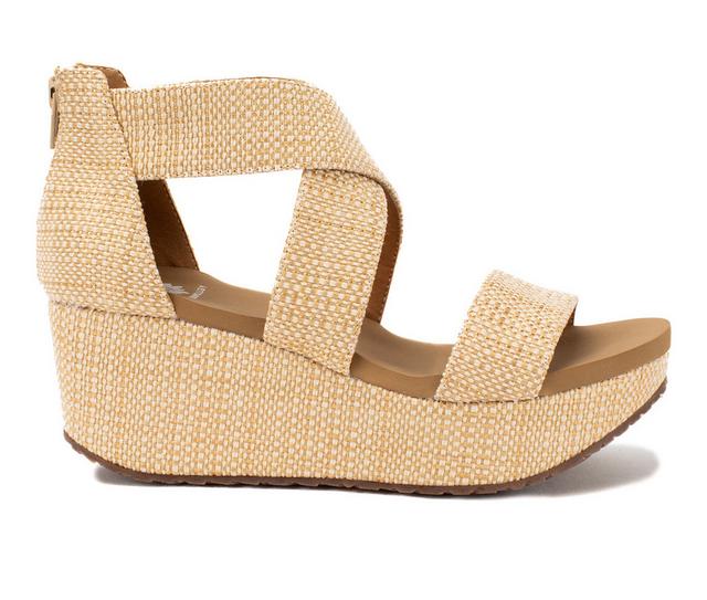 Women's Yellow Box Bronwen Wedge Sandals in Natural color