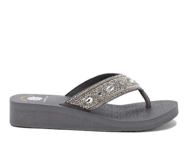 Women's Yellow Box Cathy Flip-Flops in Gray color