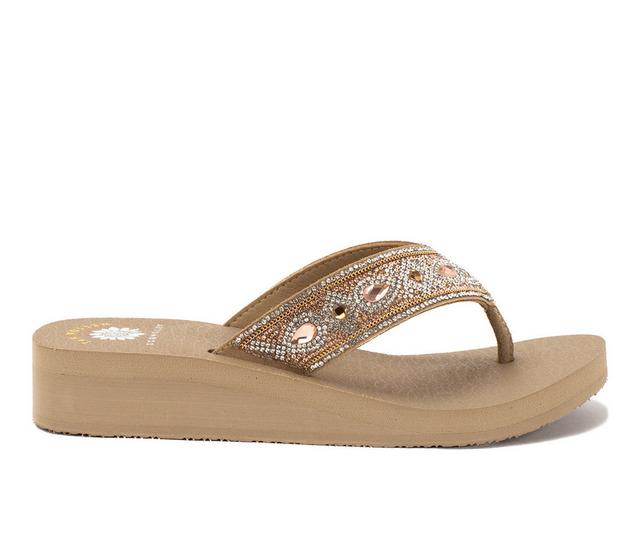 Women's Yellow Box Cathy Flip-Flops in Taupe color