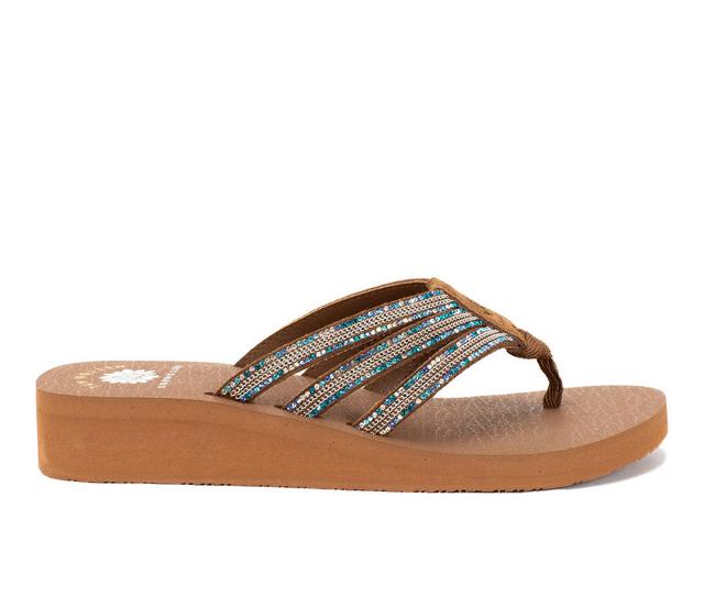 Women's Yellow Box Chelsea Flip-Flops in Blue Multi color