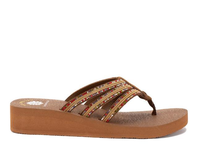 Women's Yellow Box Chelsea Flip-Flops in Toast Multi color