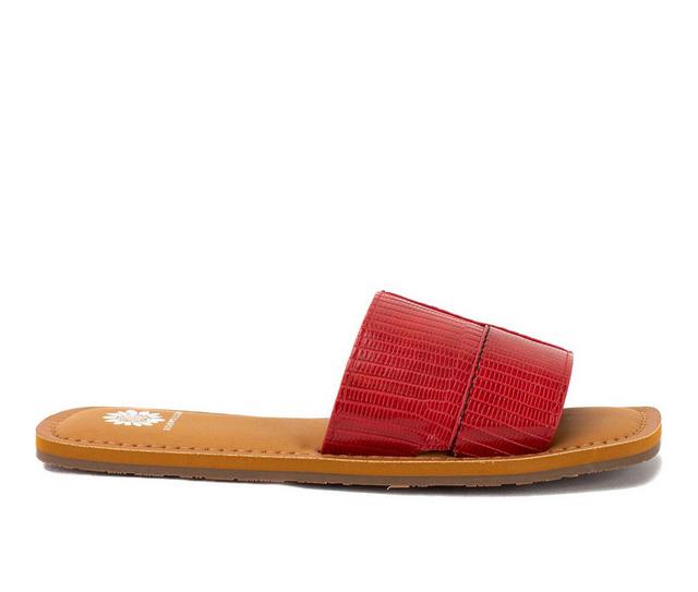 Women's Yellow Box Dixon Sandals in Red color