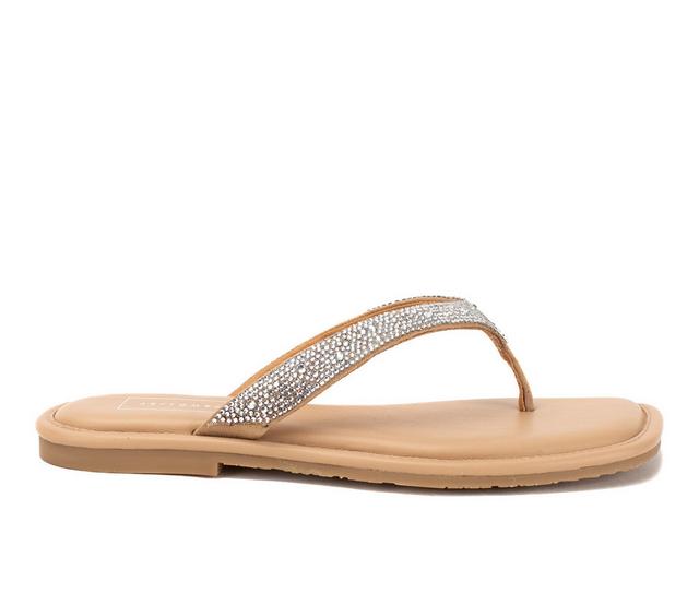 Women's Yellow Box Della Flip-Flops in Natural color