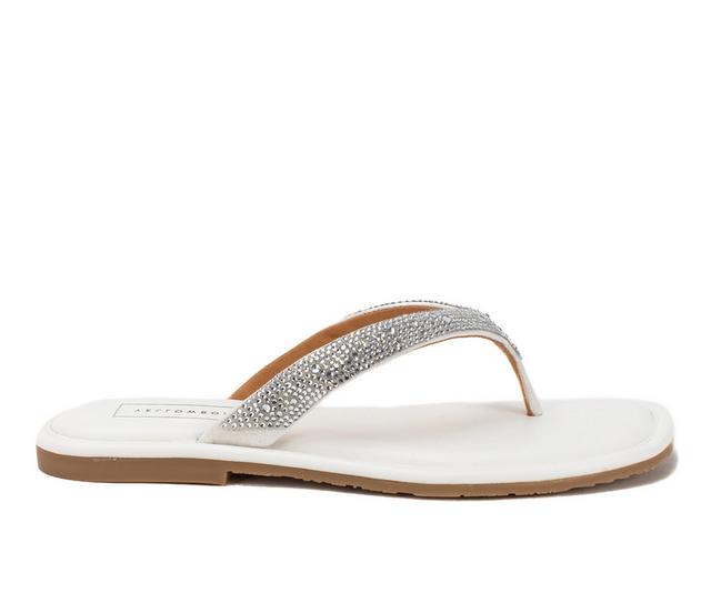 Women's Yellow Box Della Flip-Flops in White color