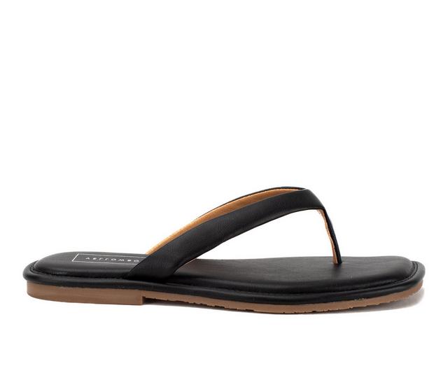 Women's Yellow Box Durham Flip-Flops in Black color