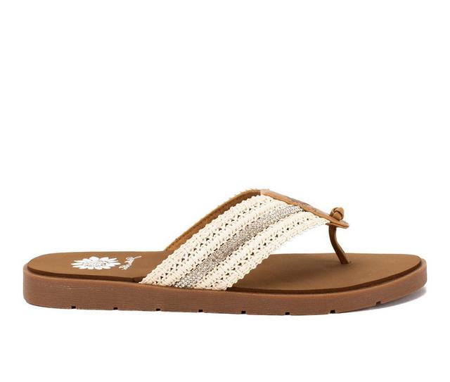 Women's Yellow Box Fania Flip-Flops in Natural color