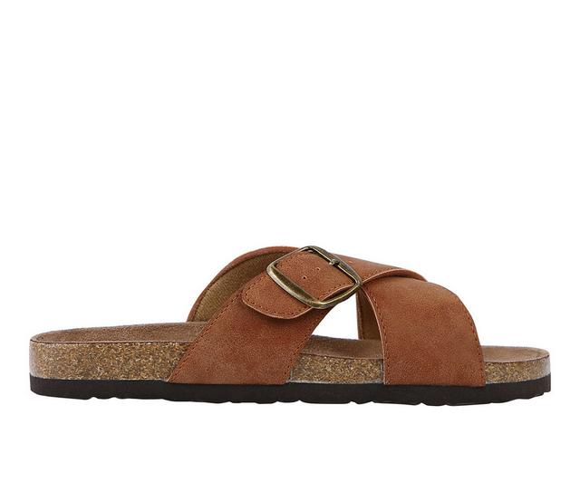 Women's Northside Lana Footbed Sandals in Caramel color