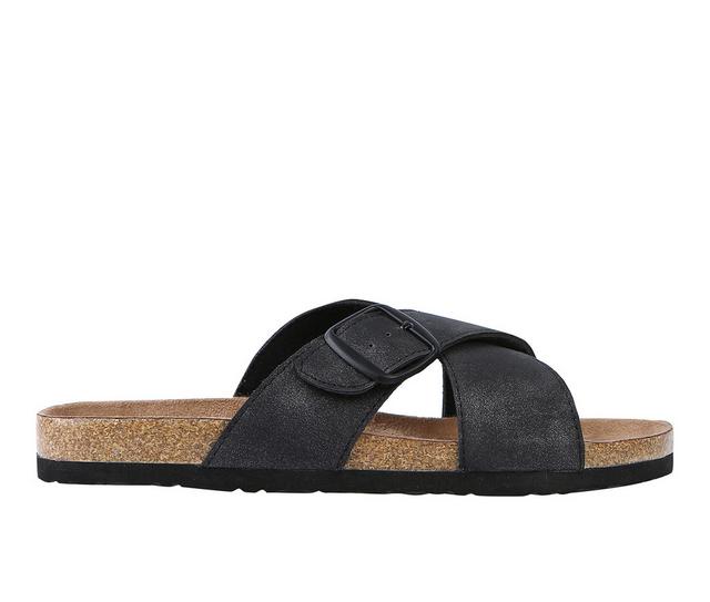 Women's Northside Lana Footbed Sandals in Onyx color
