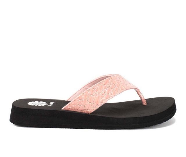 Women's Yellow Box Fina Flip-Flops in Blush color