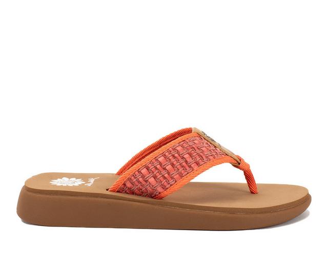Women's Yellow Box Gracia Flip-Flops in Coral color