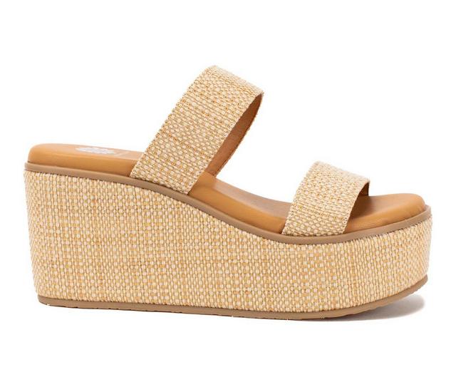 Women's Yellow Box Inisa Wedge Sandals in Natural color