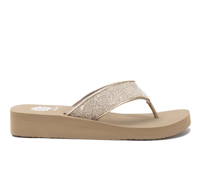 Women's Yellow Box Jasty Flip-Flops in Taupe color