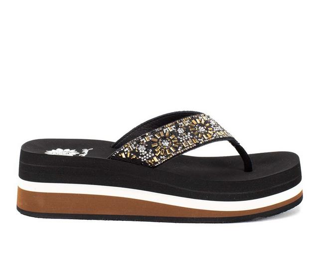 Women's Yellow Box Kania Flip-Flops in Met Multi color