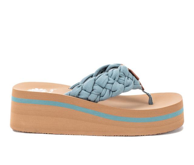 Women's Yellow Box Karnika Flip-Flops in Blue color