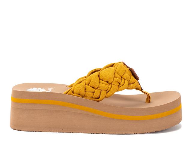 Women's Yellow Box Karnika Flip-Flops in Marigold color