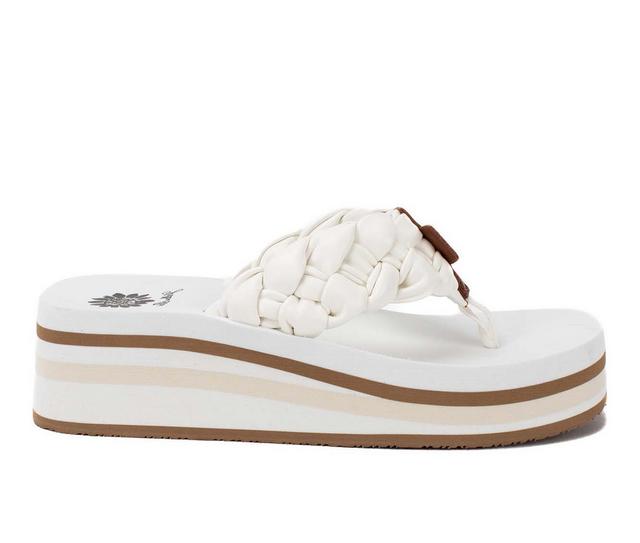 Women's Yellow Box Kludde Flip-Flops in White color