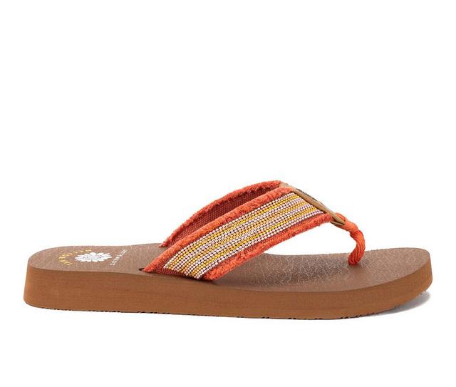 Women's Yellow Box Nolan Flip-Flops in Coral color