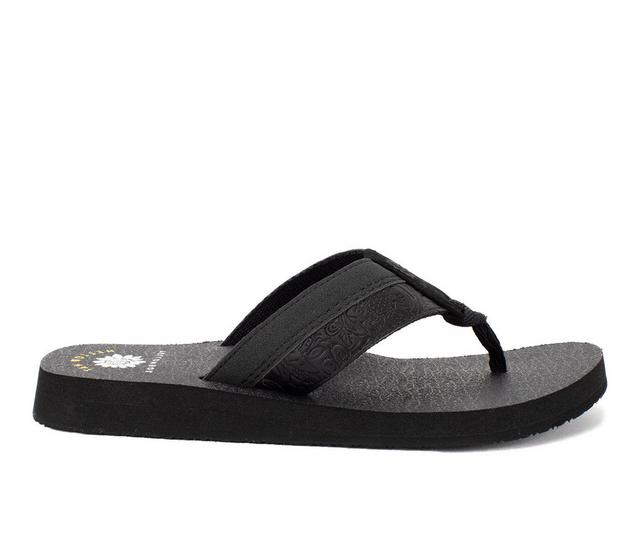 Women's Yellow Box Nolina Flip-Flops in Black color