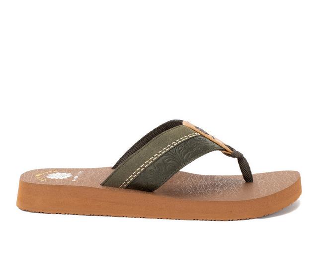 Women's Yellow Box Nolina Flip-Flops in Olive color