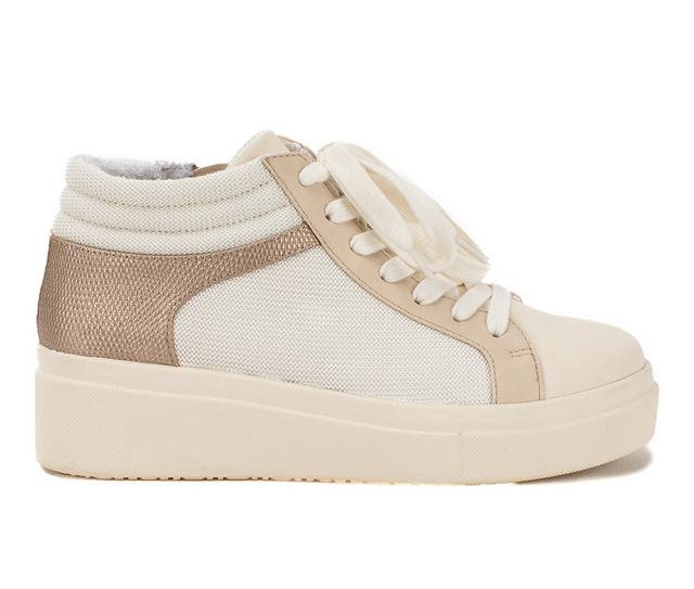 Women's Yellow Box Espaloma High Top Fashion Sneakers in Ivory color