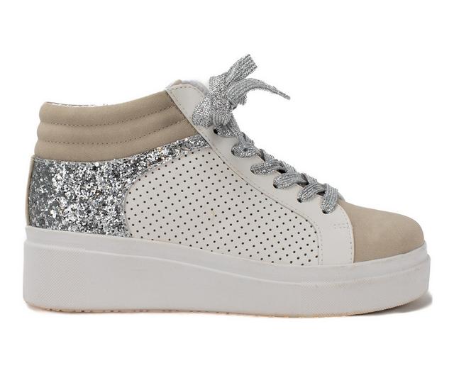 Women's Yellow Box Espaloma High Top Fashion Sneakers in White color