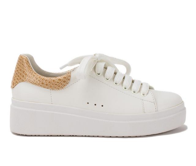 Women's Yellow Box Evodia Platform Sneakers in Sand color