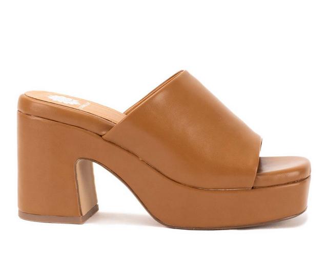 Women's Yellow Box Ovelle Dress Sandals in Almond color