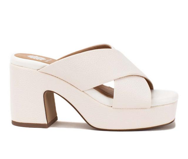 Women's Yellow Box Ovilia Dress Sandals in Ivory color