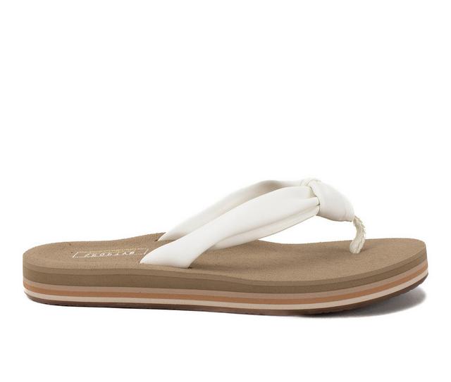 Women's Yellow Box Ravenna Flip-Flops in White color